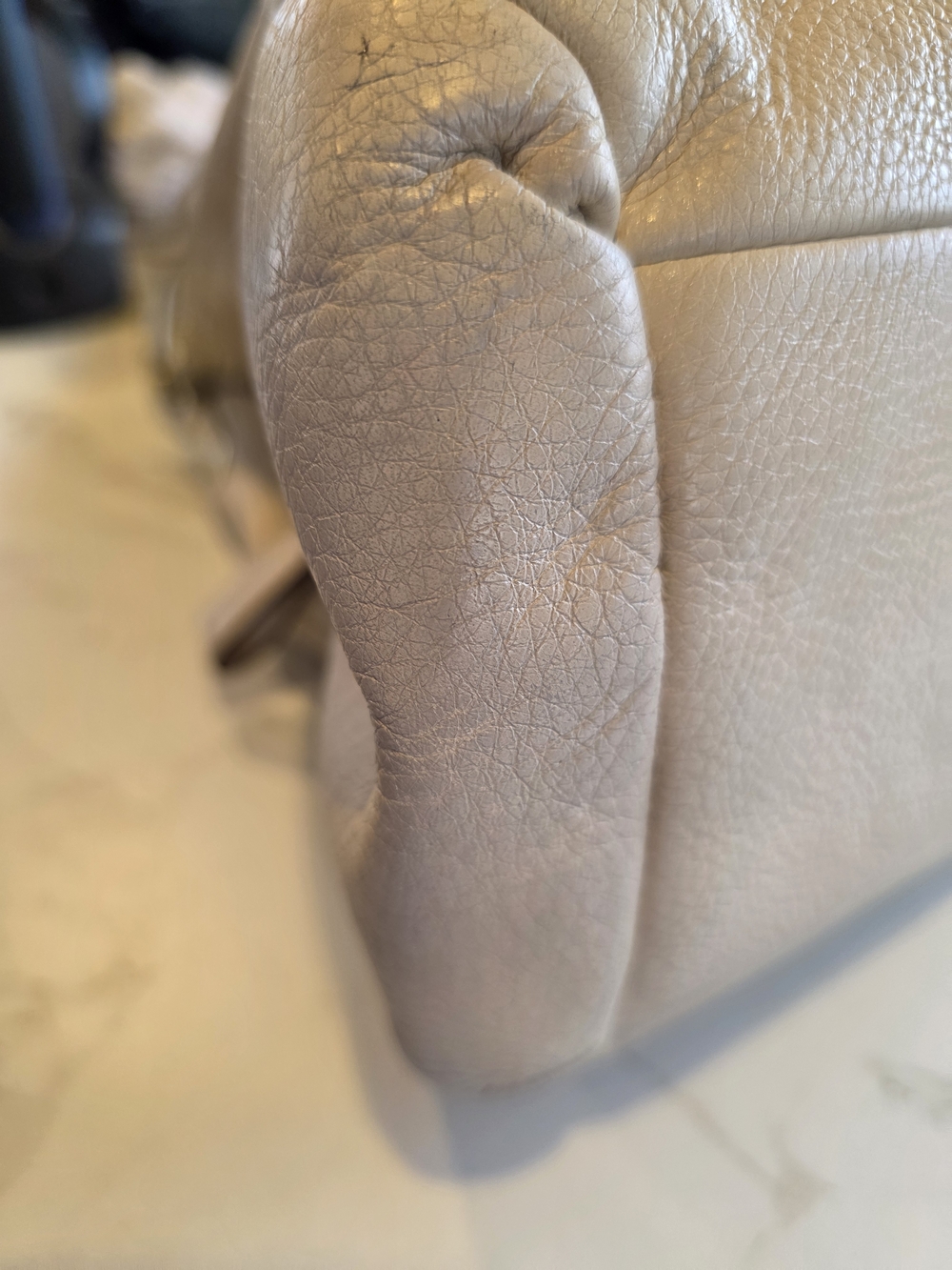 Vintage Coach cream pebbled leather hobo bag slouchy Y2K - Picture 8 of 14
